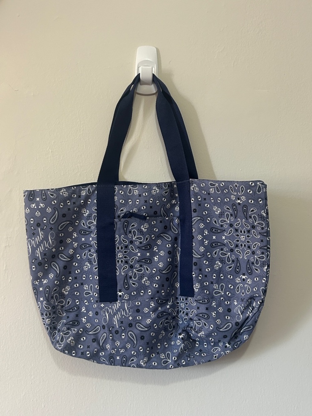PINK Victoria's Secret Navy Paisley Print Tote